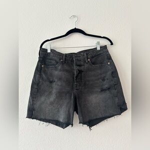 Old Navy Black O.G. Straight Denim Shorts, Size 10